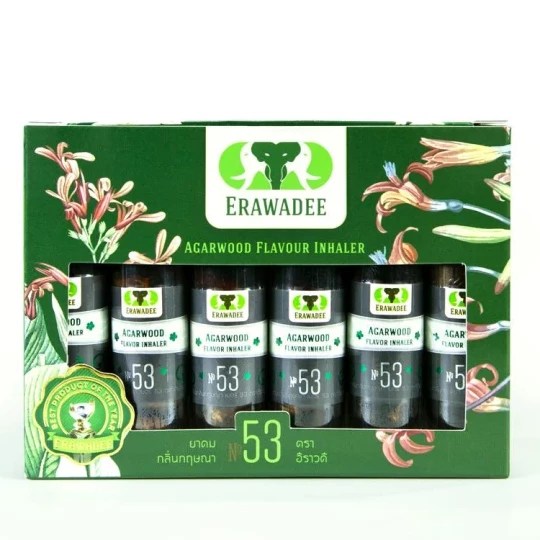 Inhalan Hidung Herba Thailand dengan Kayu Gaharu 12 pcs